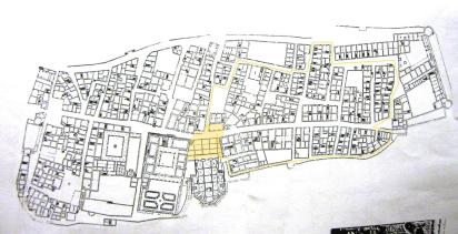La pianta architettonica del centro storico di Pienza. fonte: web